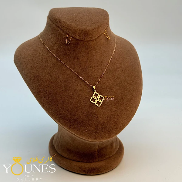 آویز ونکلیف مینیمال طلا لیزری